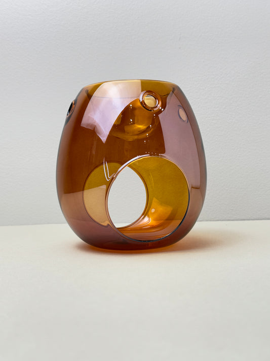 aroma lamp wax melt burner amber1