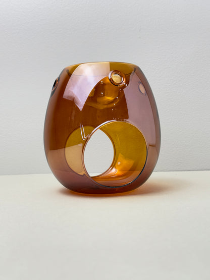 aroma lamp wax melt burner amber1