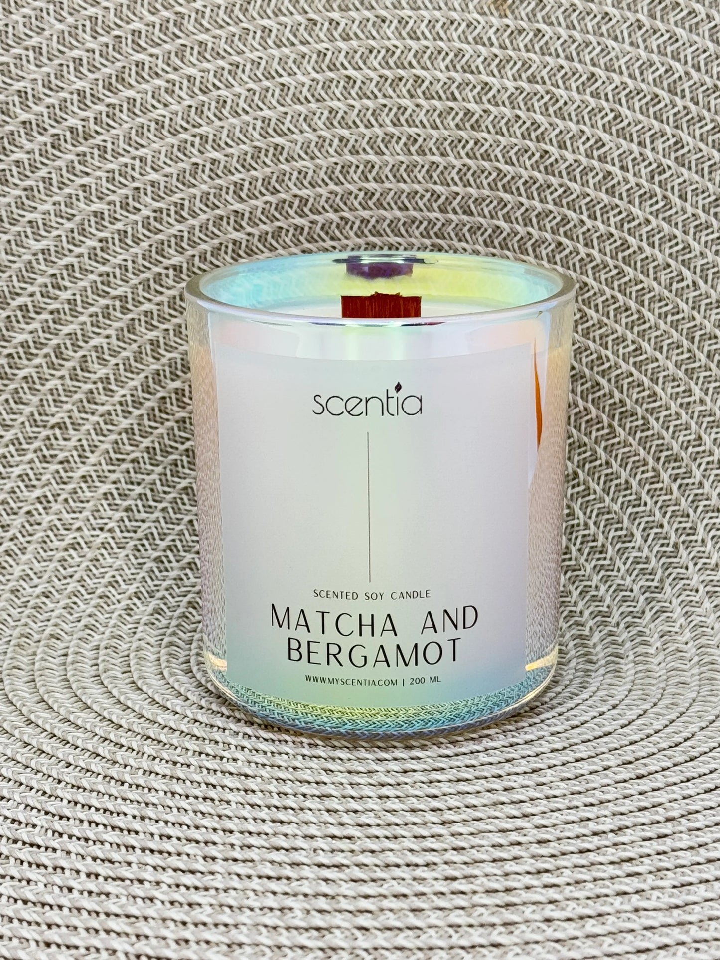matcha and bergamot soy wax candles