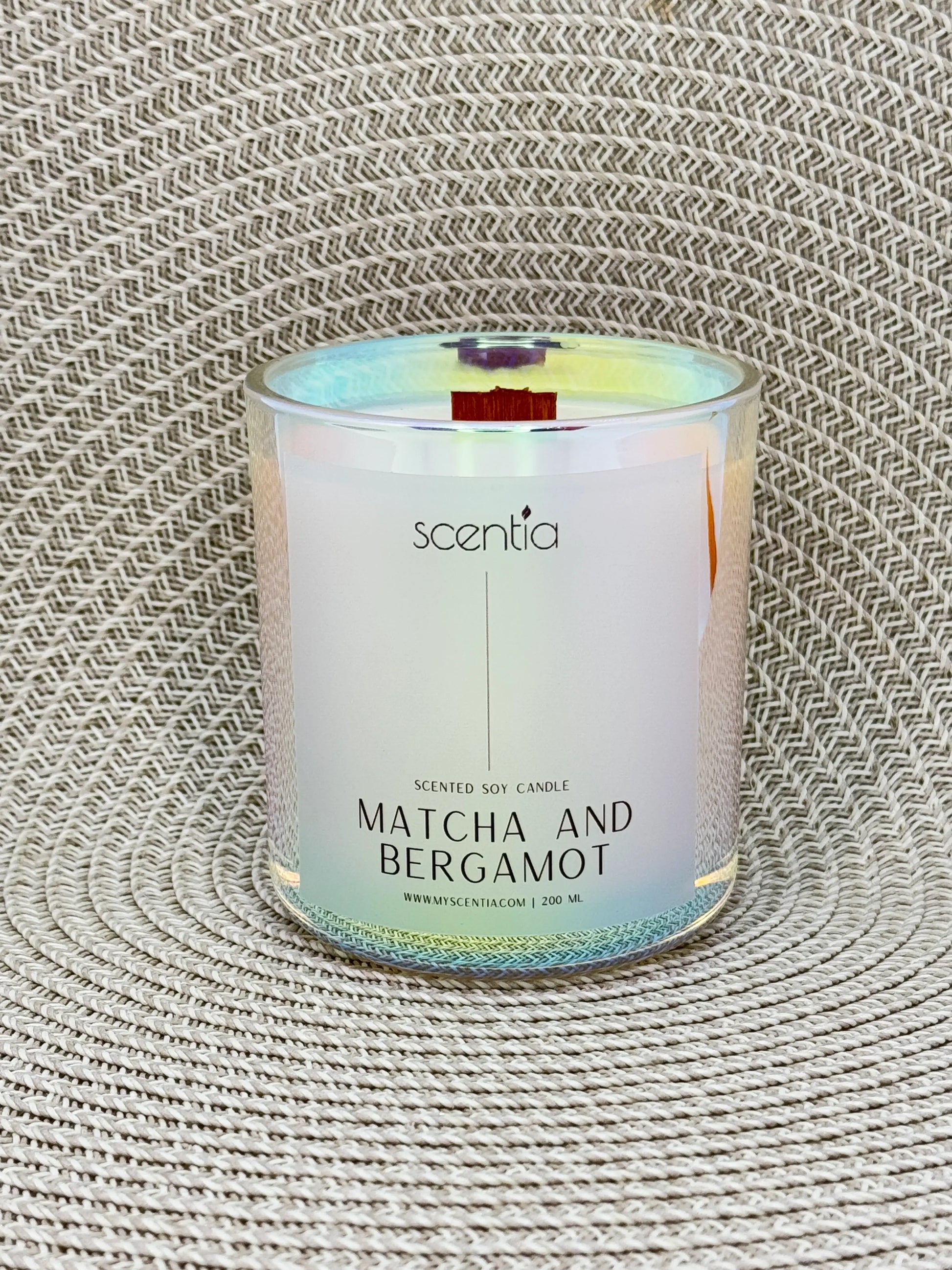 matcha and bergamot soy wax candles