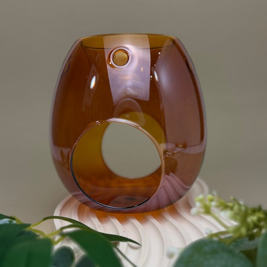 aroma lamp wax melt burner amber
