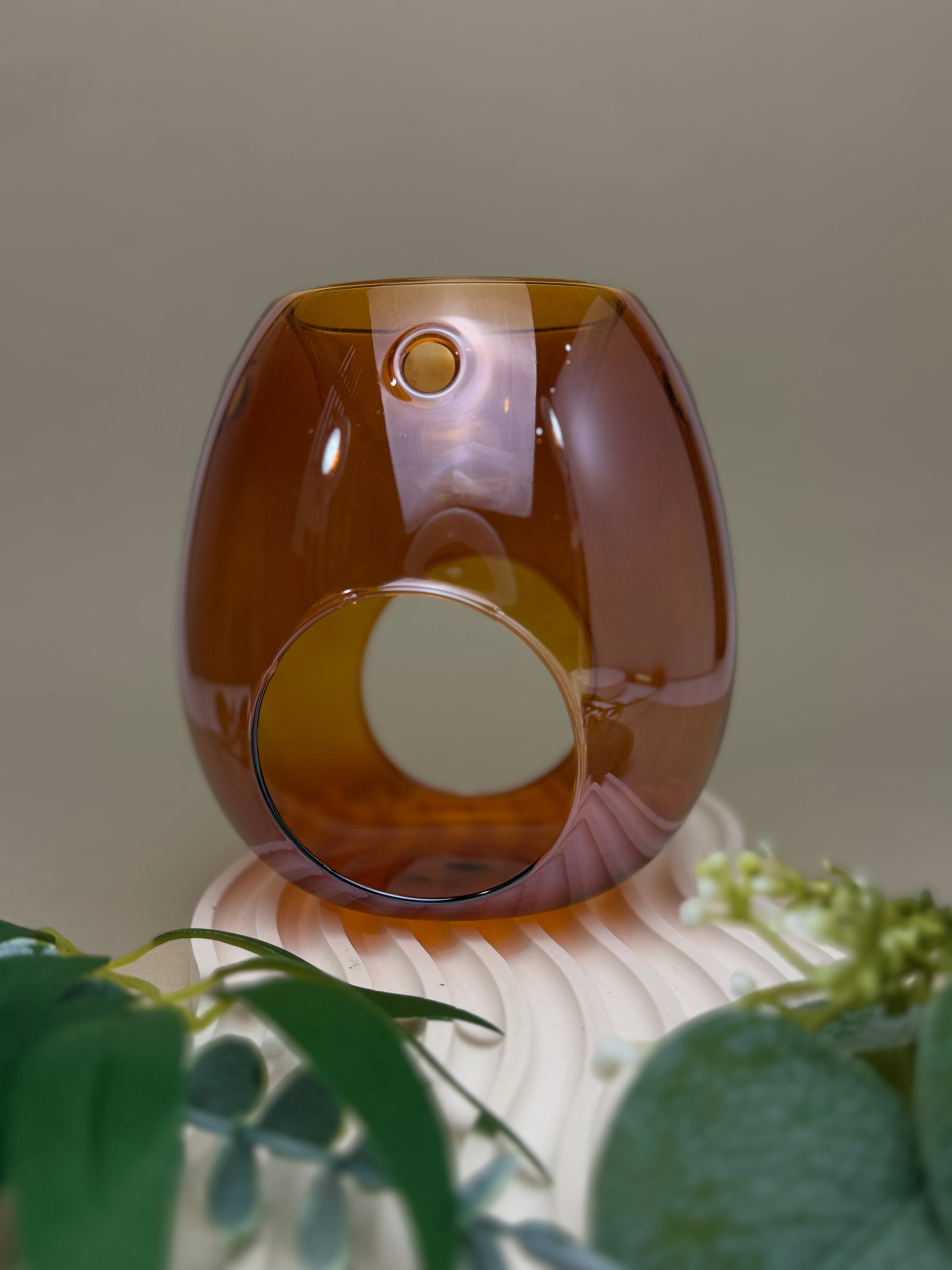 aroma lamp wax melt burner amber