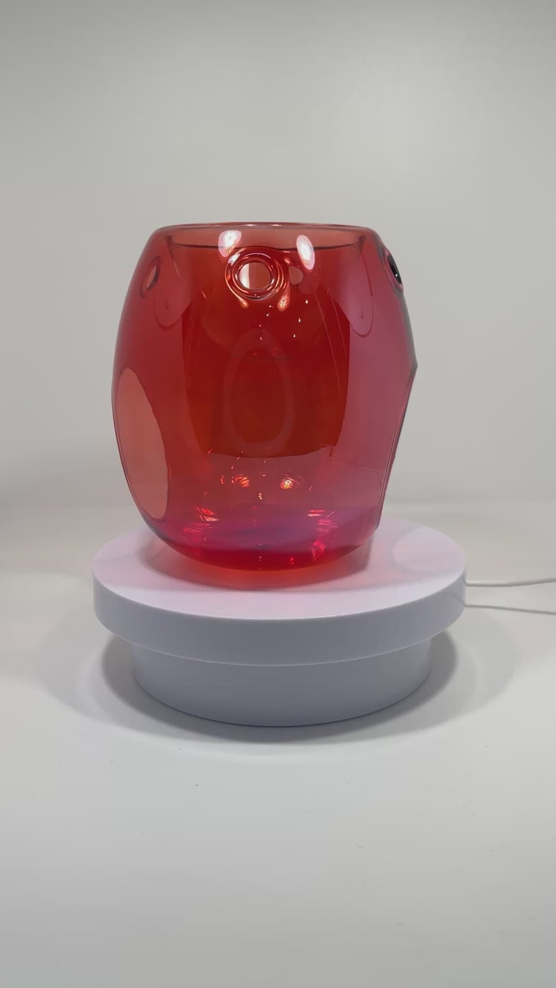 red aroma lamp wax melt burner1