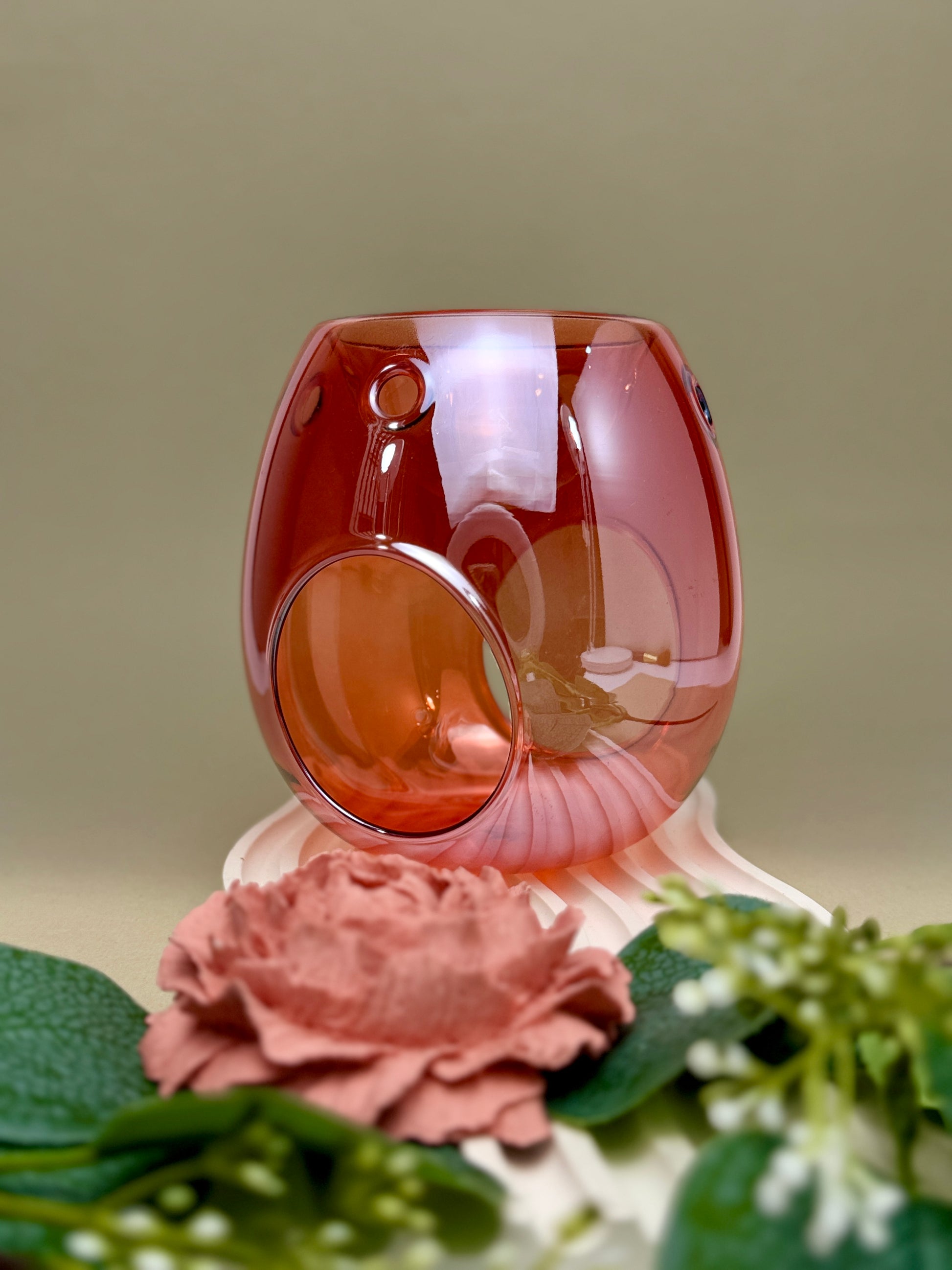 red aroma lamp wax melt burner