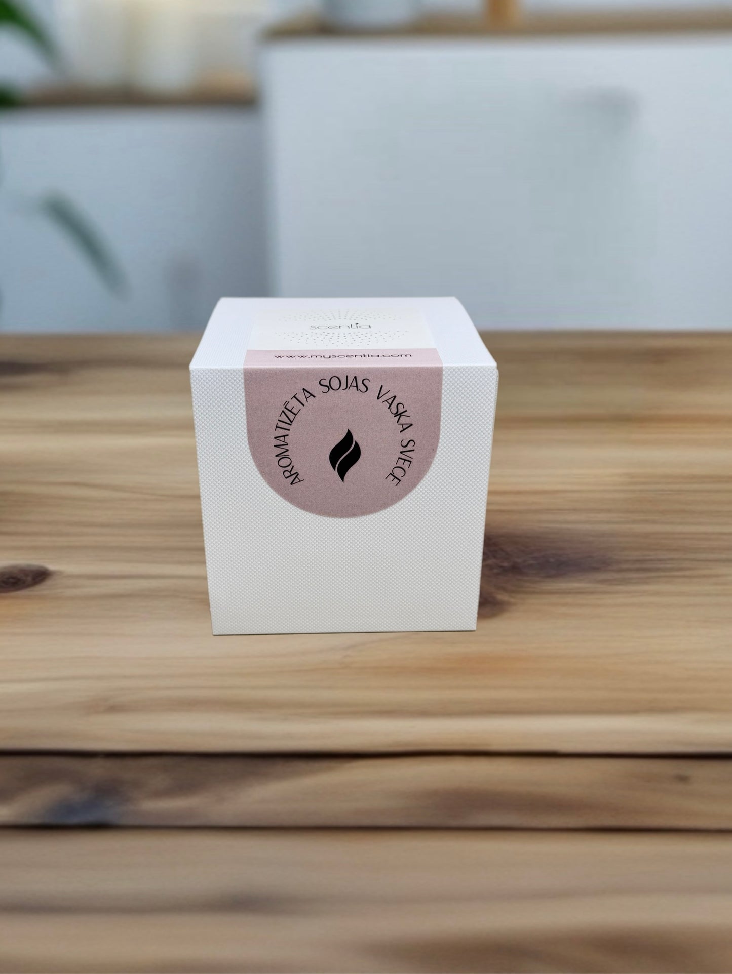 soywax candle with wood wick